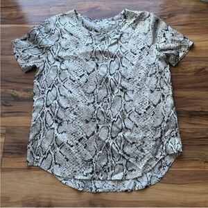 Equipment Femme silk snakeskin print blouse S